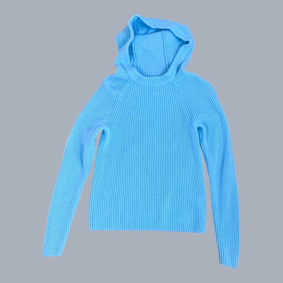 Vince Sweater Hoodie Wool Cashmere Light Blue (S) - Picture 3 of 8